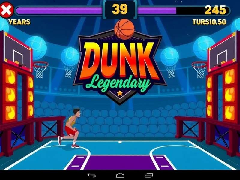 Intense basketball action in Dunk Legendary Dunk Legendary Gameplay Screen